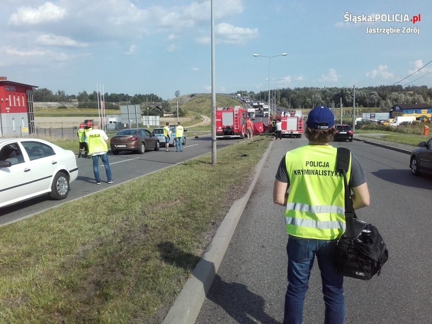 Śmiertelny wypadek motocyklisty w Jastrzębiu-Zdroju ZDJĘCIA