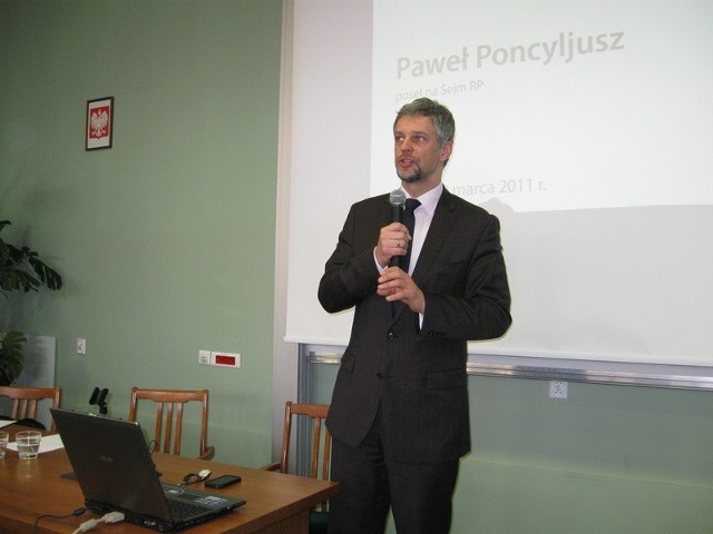 Poseł na Sejm RP, Paweł Poncyliusz (PJN).
