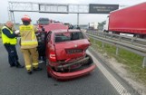 Wypadek na autostradzie A4 na wysokości węzła "Opole Południe". Zderzyły się dwa samochody osobowe