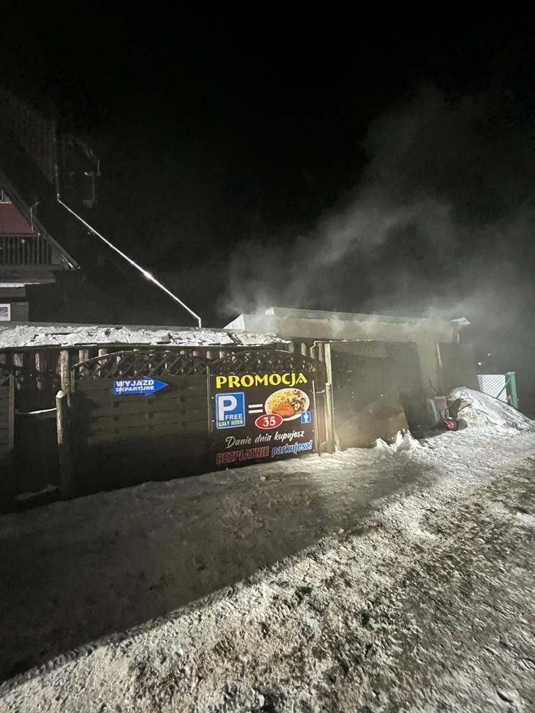 Pożar budynku przy ul. Karłowicza w Zakopanem