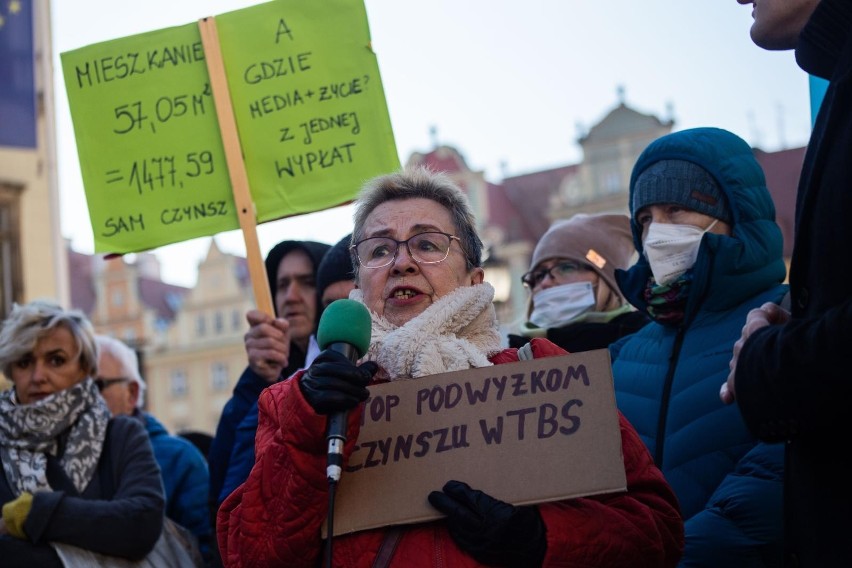 Protest mieszkańców TBS w Rynku - marzec 2022