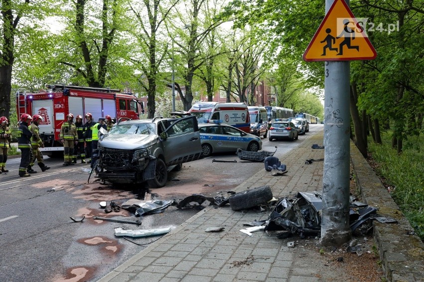 Wypadek na ul. Niemierzyńskiej w Szczecinie