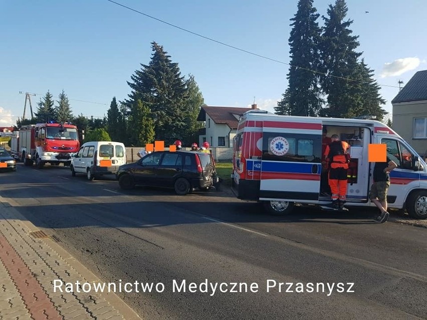 Wypadek na ul. Słowackiego w Przasnyszu. 14.07.2019