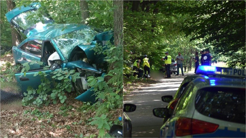 27-letni kierowca uciekał przed policją wąską drogą w Lasku...