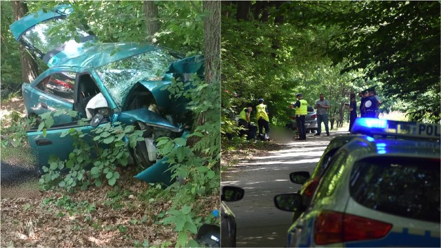 27-letni kierowca uciekał przed policją wąską drogą w Lasku Lipie