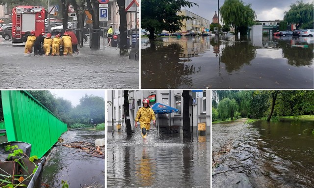 Ulewa w Koszalinie. Zalane ulice, są utrudnienia