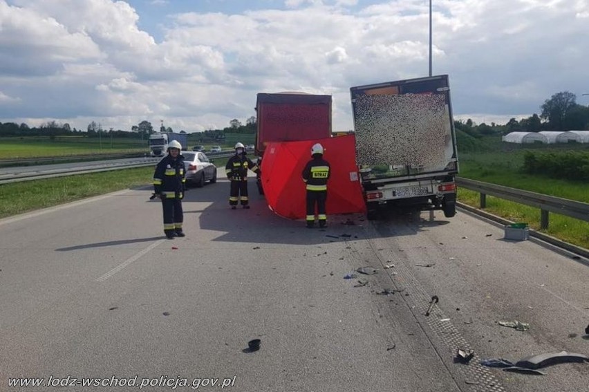 Tragiczny wypadek na autostradzie A1 w gminie Nowosolna. Zginął młody kierowca