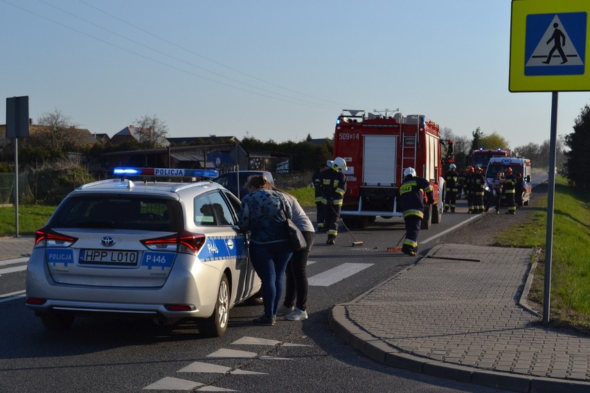 Wypadek na DK 46 w Kochanowicach 18.04.2019.