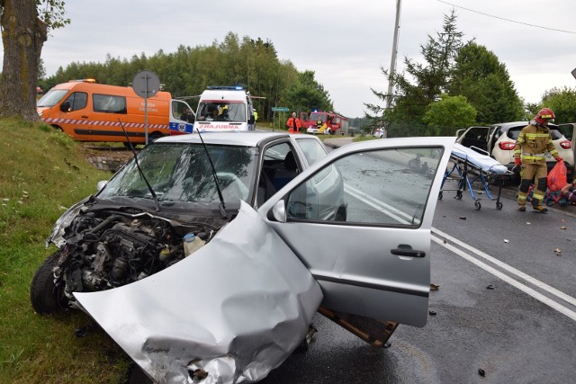 Wypadek na dk 22 w Chrząstowie koło Człuchowa 10.08.2019