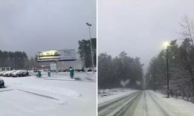 Biało na lotnisku w Goleniowie!