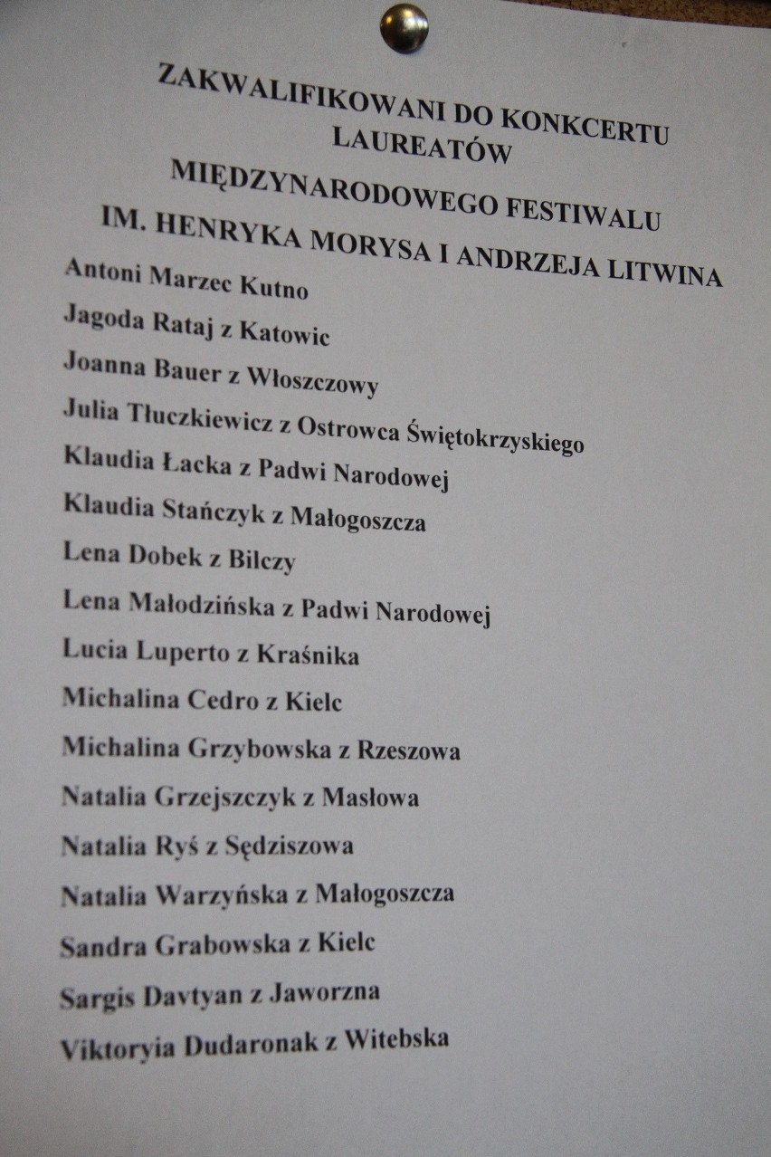 Talenty na festiwalu imienia Henryka Morysa i Andrzeja Litwina w Kielcach