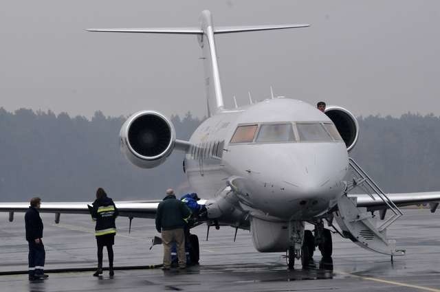 Wojskowy boening  w WZLSamolot obserwacyjny marynarki wojennej- Boeing