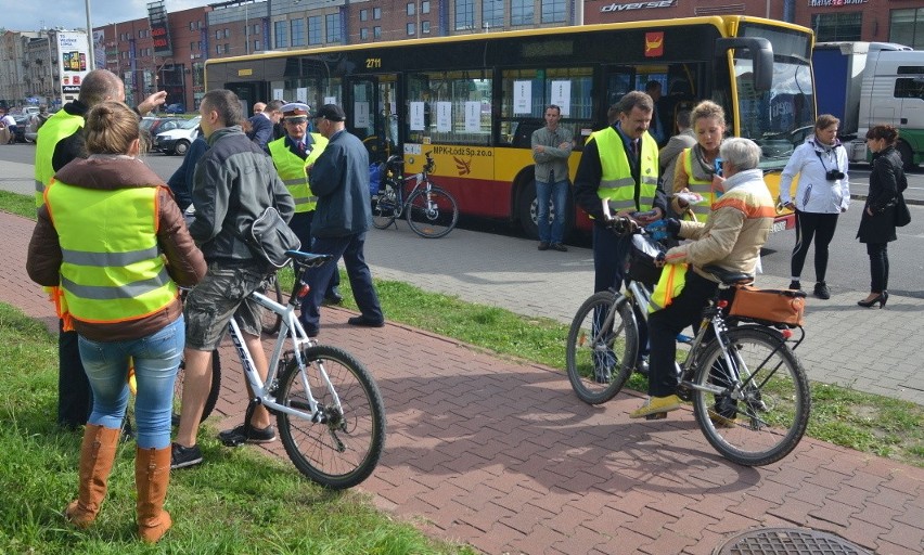 Tydzień mobilności w Łodzi: rowerzyści spotkali się z pracownikami MPK [ZDJĘCIA]