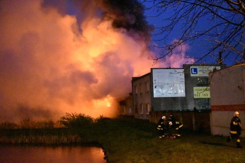 Pożar w Kłobucku przy ul. Zamkowej