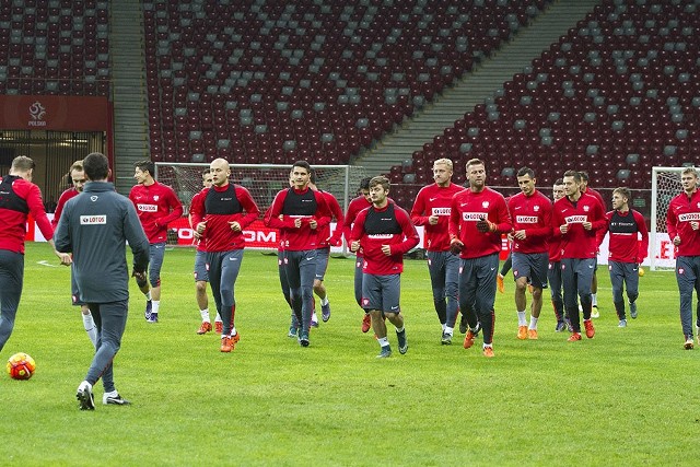 trening kadry Polski przed meczem z Islandią