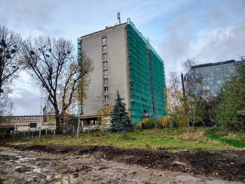 Przebudowa hotelu Ikar w Poznaniu w listopadzie 2023 roku.