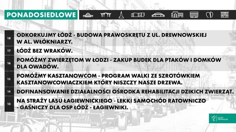 Budżet obywatelski Łodzi na 2019 r. Ogłoszono projekty, które zwyciężyły w głosowaniu