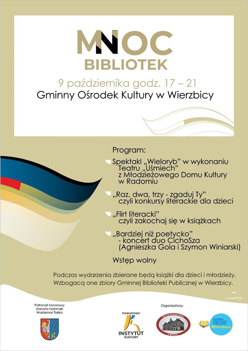 W Wierzbicy organizują Noc Bibliotek. Będą lektury, spektakl i konkursy 