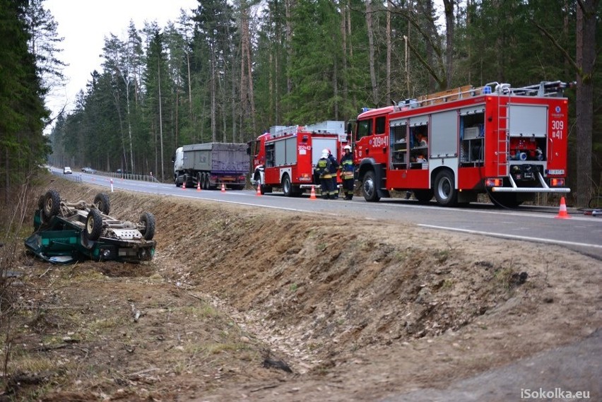 Wypadek w Sokołdzie. Pięć osób rannych.