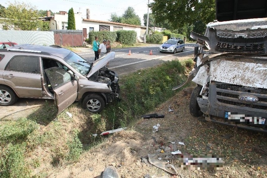 Wypadek w Bielinach w powiecie kieleckim