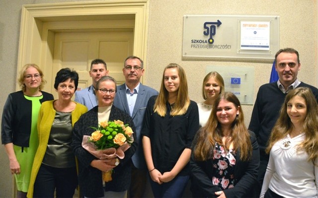 Uroczystość nadania tytułu ambasadora Unii Europejskiej dla Zespołu Szkół Ponadgimnazjalnych w Kluczborku