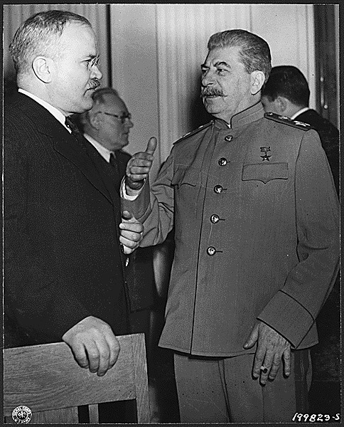 Józef Stalin i Wiaczesław Mołotow, Jałta, luty 1945 rok