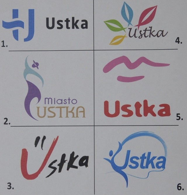 Tak wygląda sześć najlepszych projektów logo Ustki. 