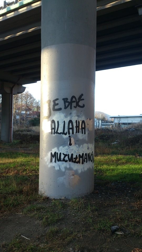 Bielsko-Biała: Rasistowskie symbole i hasła. Fundacja Klamra zawiadamia o przestępstwie [ZDJĘCIA]