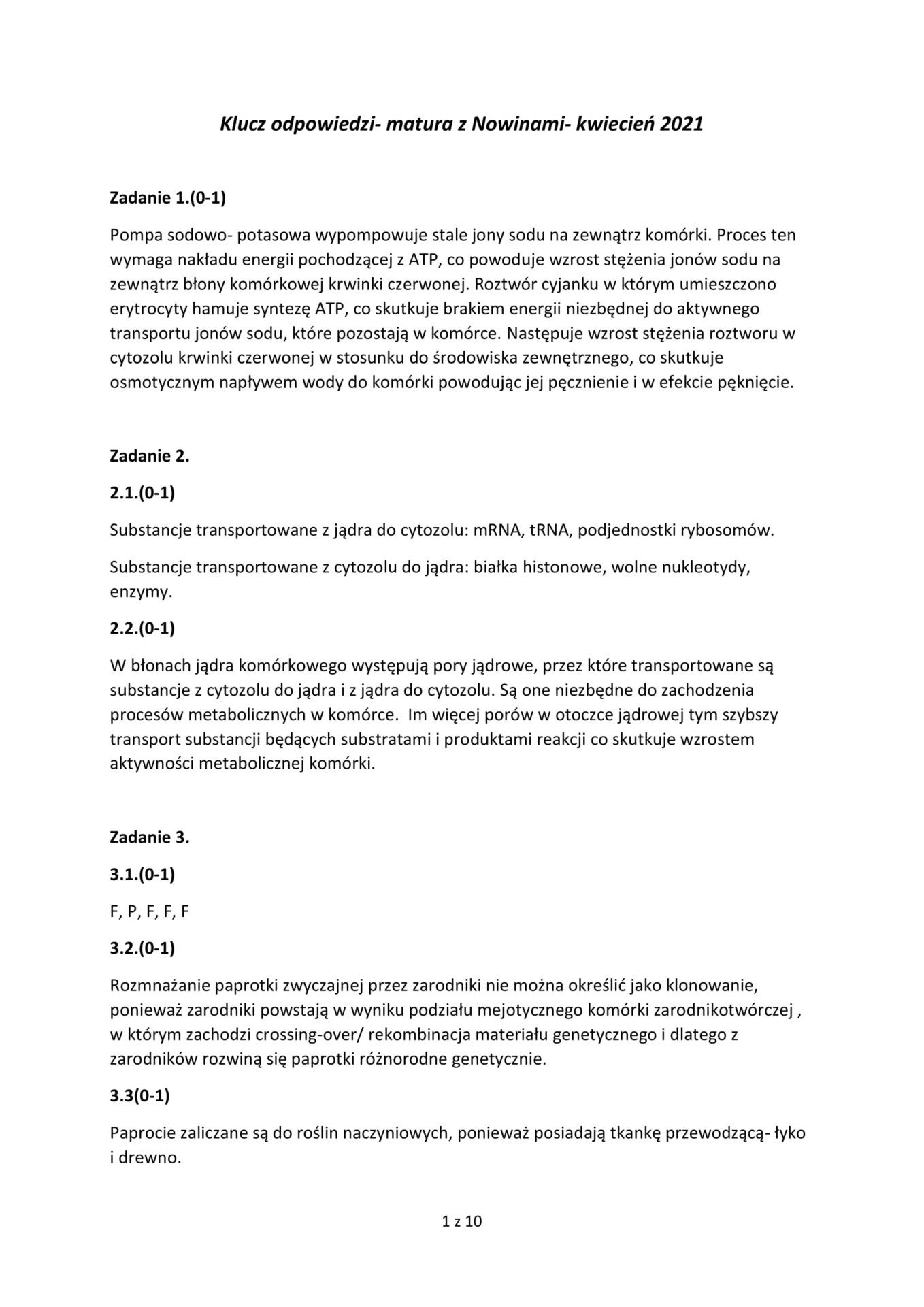 Cke Matura Próbna 2021 Klucz Odpowiedzi