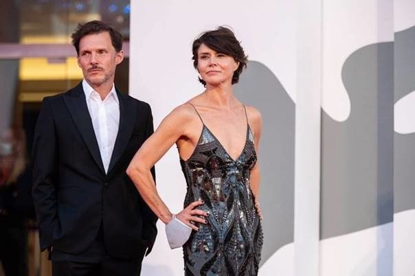 Michał Englert i Małgorzata Szumowska promują swój film "Śniegu już nigdy nie będzie" na tegorocznym festiwalu w Wenecji