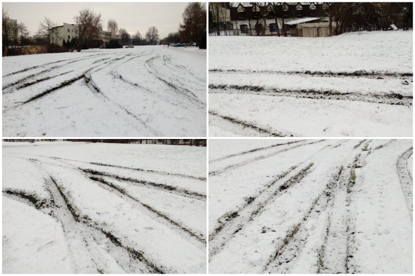 Teren przy ul. Sowińskiego w Lublinie wyrównano. Teraz ktoś „zmasakrował go terenowym autem" (SYGNAŁ OD CZYTELNIKA) 