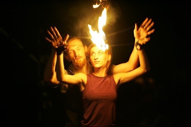 Fire&Drums w Gliwicach w trakcie pokazu w ramach festiwalu...