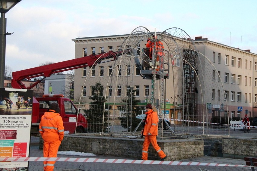 Nowa świąteczna choinka stoi już na placu Wolności