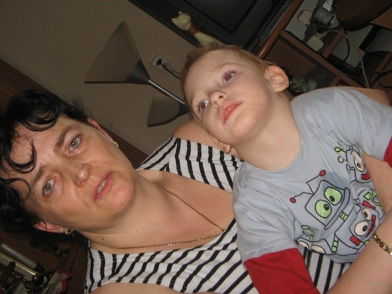 Fabian z mamą