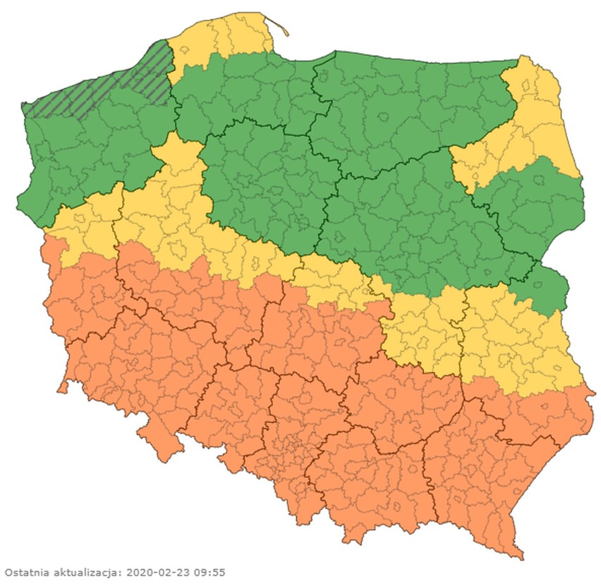 OSTRZEŻENIE DLA WSZYSTKICH POWIATÓW DOLNEGO ŚLĄSKA - SILNY...