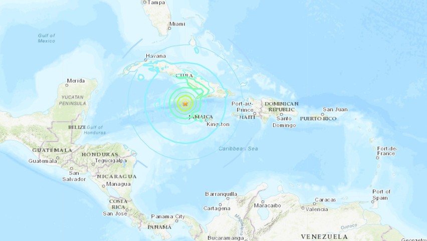 Potężne trzęsienie ziemi na Morzu Karaibskim. Miało siłę 7,7 stopnia w skali Richtera. Wydano ostrzeżenia o tsunami  WIDEO 