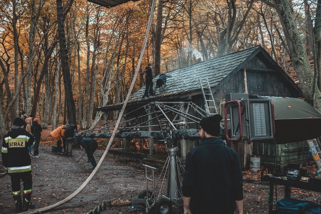 Budowa planu filmowego i realizacja zdjęć do filmu Rój