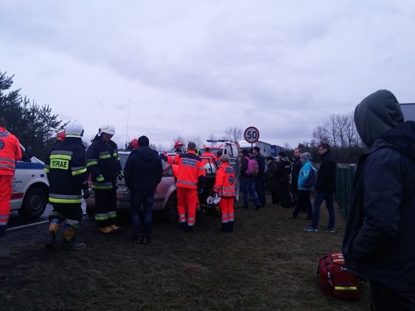 Wypadek na DK 78 w Bonowicach.