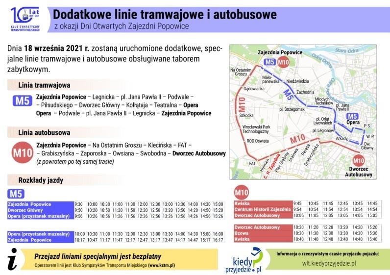 Dodatkowe linie tramwajowe i autobusowe w sobotę 18...