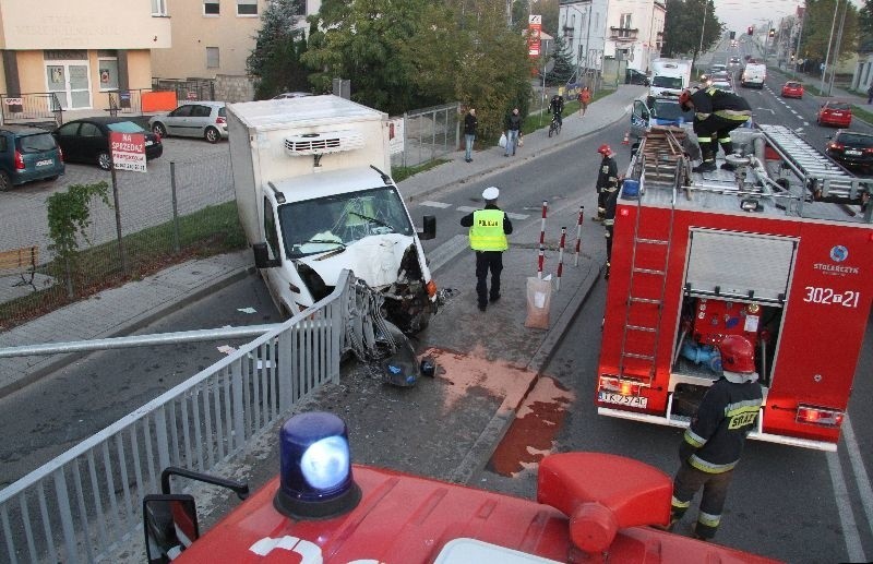 Wypadek iveco w Kielcach