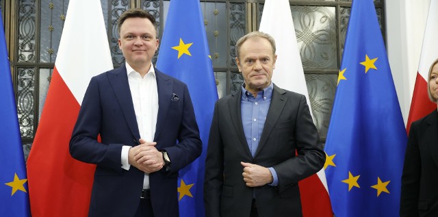 W piątek odbyło się spotkanie marszałka Sejmu Szymona Hołowni z przewodniczącym PO Donaldem Tuskiem.