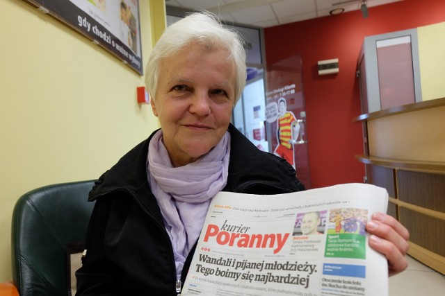 Lubię papierową gazetę, czytam „Poranny” już bardzo długo, ostatnio także i w internecie - mówi Wiesława Wojtkowska