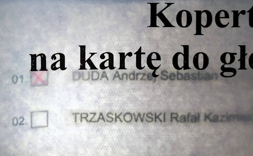 Czytelnik wysłał nam zdjęcia swojej karty wyborczej "pod...