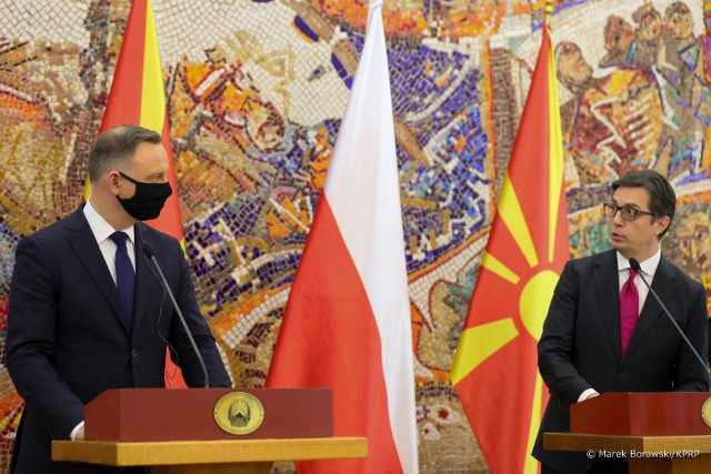 Wizyta prezydenta Andrzeja Dudy w Macedonii Północnej. "Odbyliśmy produktywne spotkanie i merytoryczną dyskusję"
