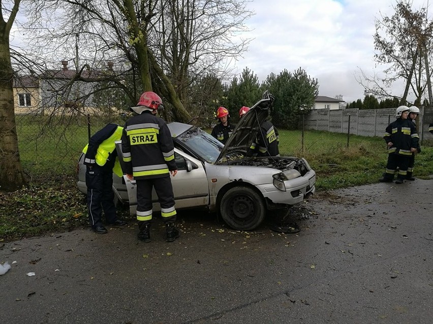 Wypadek w Rudawie, dwie osoby poszkodowane
