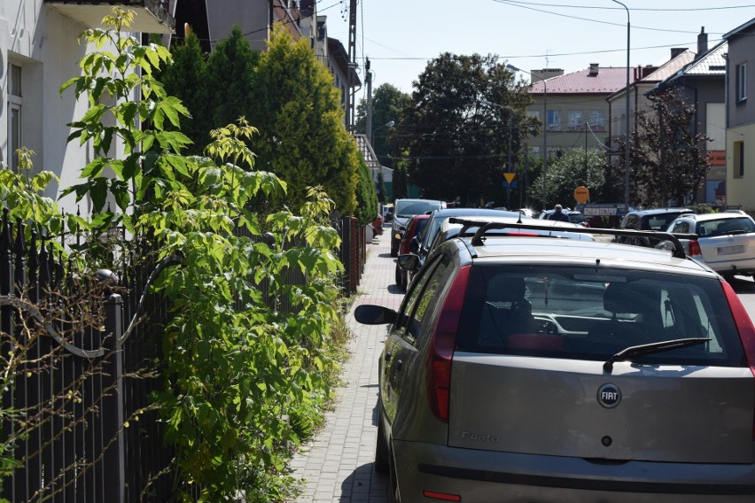 Na ulicach Fredry i Śniadeckich w Rzeszowie dalej parkują, gdzie popadnie. Straż Miejska już dwa razy odholowała stamtąd samochody [ZDJĘCIA]