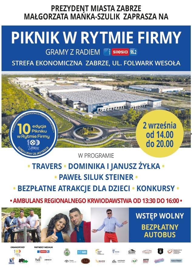 X Piknik w Rytmie Firmy odbędzie się 2 września w Zabrzu.