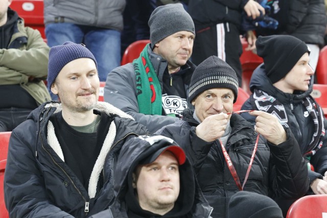 01.03.2024 r. Kibice na meczu GKS Tychy - Arka Gdynia.