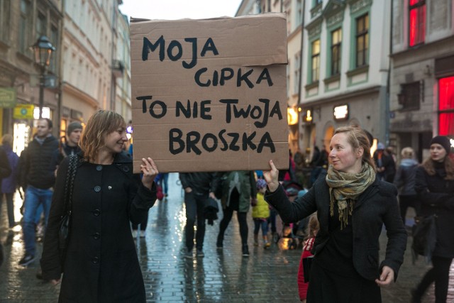 "Czarny protest" w Krakowie.