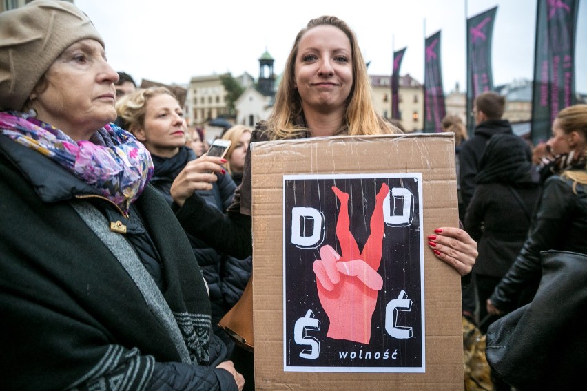 "Czarny protest" w Krakowie.